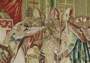 The Coronation of Charles V (detail) by Flemish School